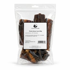 Beutel Pferde-Ziemer kurz von foxred & brindle mit Etikett, 250 g