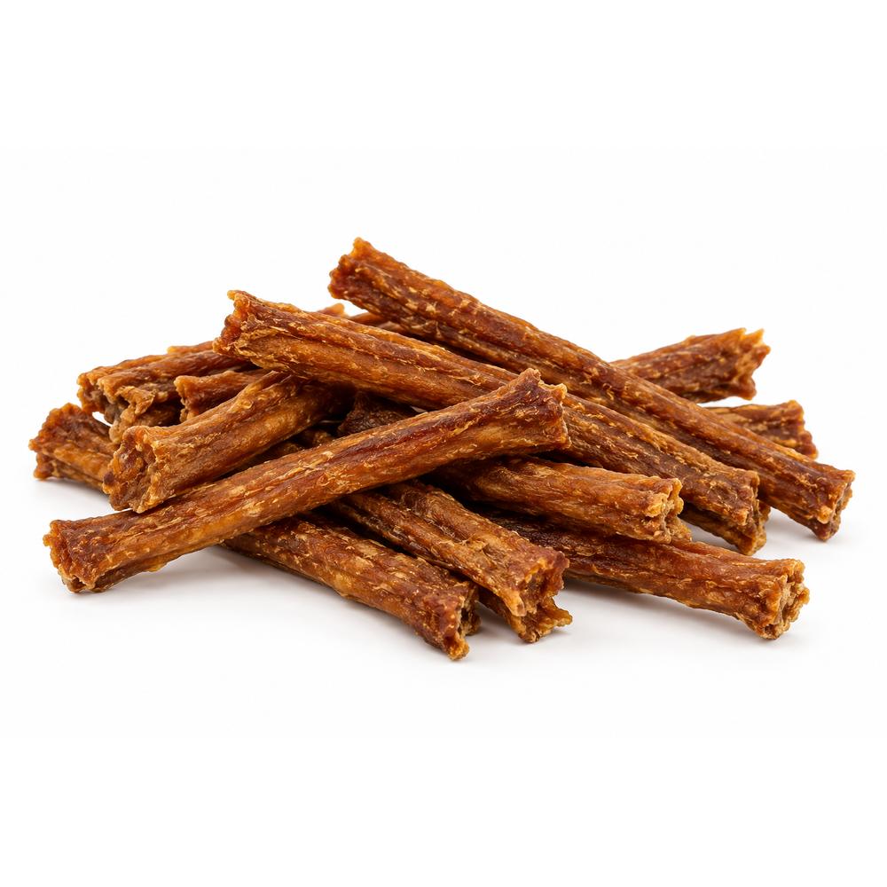 Getrocknete Lamm-Sticks, lose aufgeschichtet