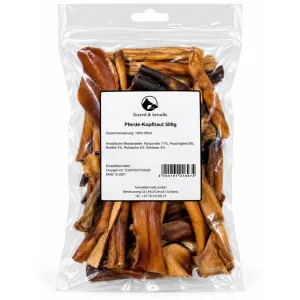 Beutel Pferde-Kopfhaut von foxred & brindle mit Etikett, 500 g
